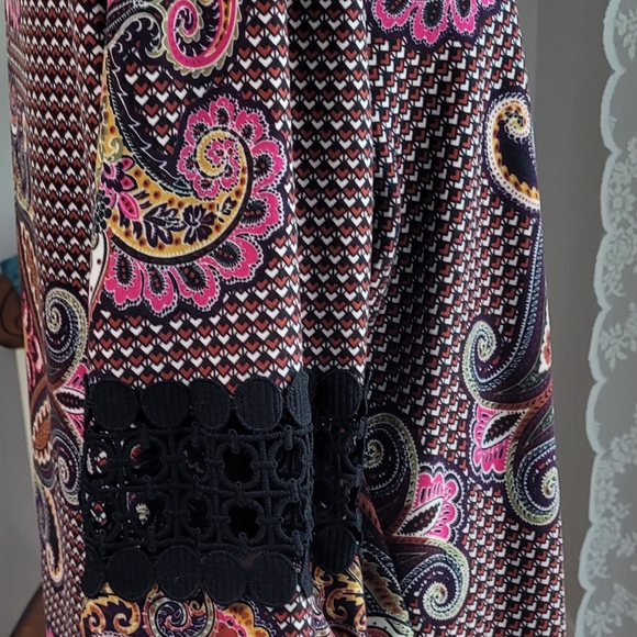 Boho Hippie Vibes Paisly Blouse 1X - Picture 3 of 7